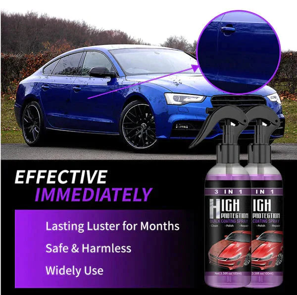 3 In 1 High Protection Car Coating Spray (BUY 1 GET 2 FREE) (10X More Power Full)