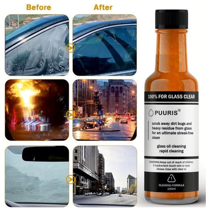 Powerful Windshield Cleaner for Both Home and Car Use (BUY 1 GET 2 + FREE SPONGE & TOWEL )